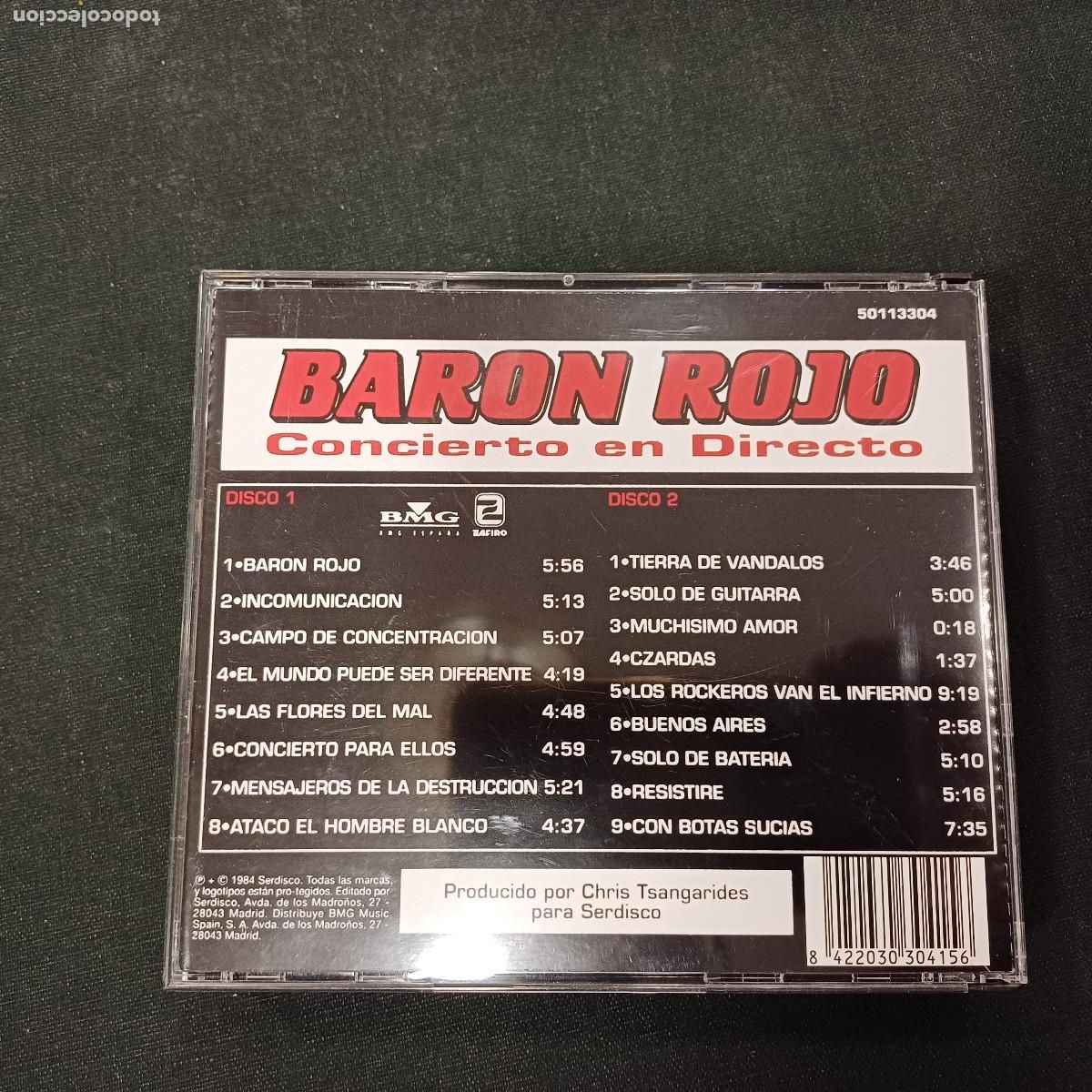 CDs de m&uacute;sica: BARON ROJO/AL ROJO VIVO/CD 2 DISCOS. - Foto 4