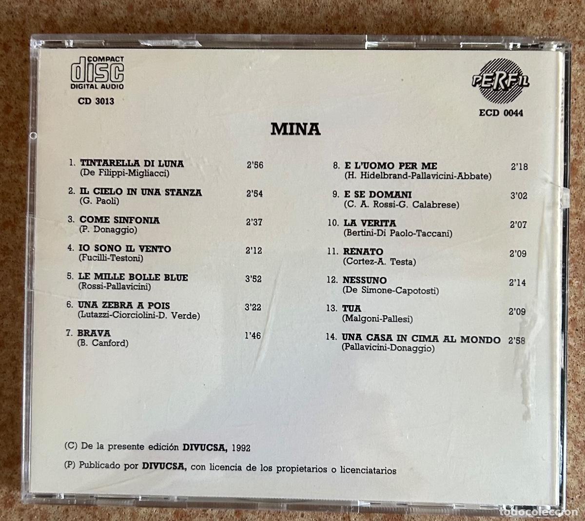 CDs de m&uacute;sica: Mina - CD grandes &eacute;xitos - Foto 2