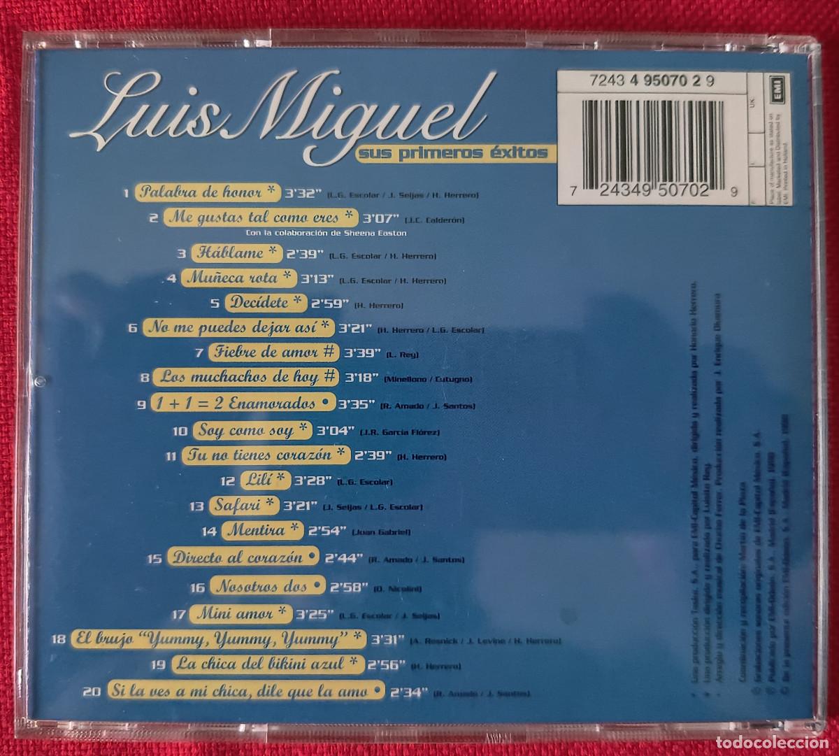 CDs de m&uacute;sica: Luis Miguel. Sus primeros &eacute;xitos. - Foto 2