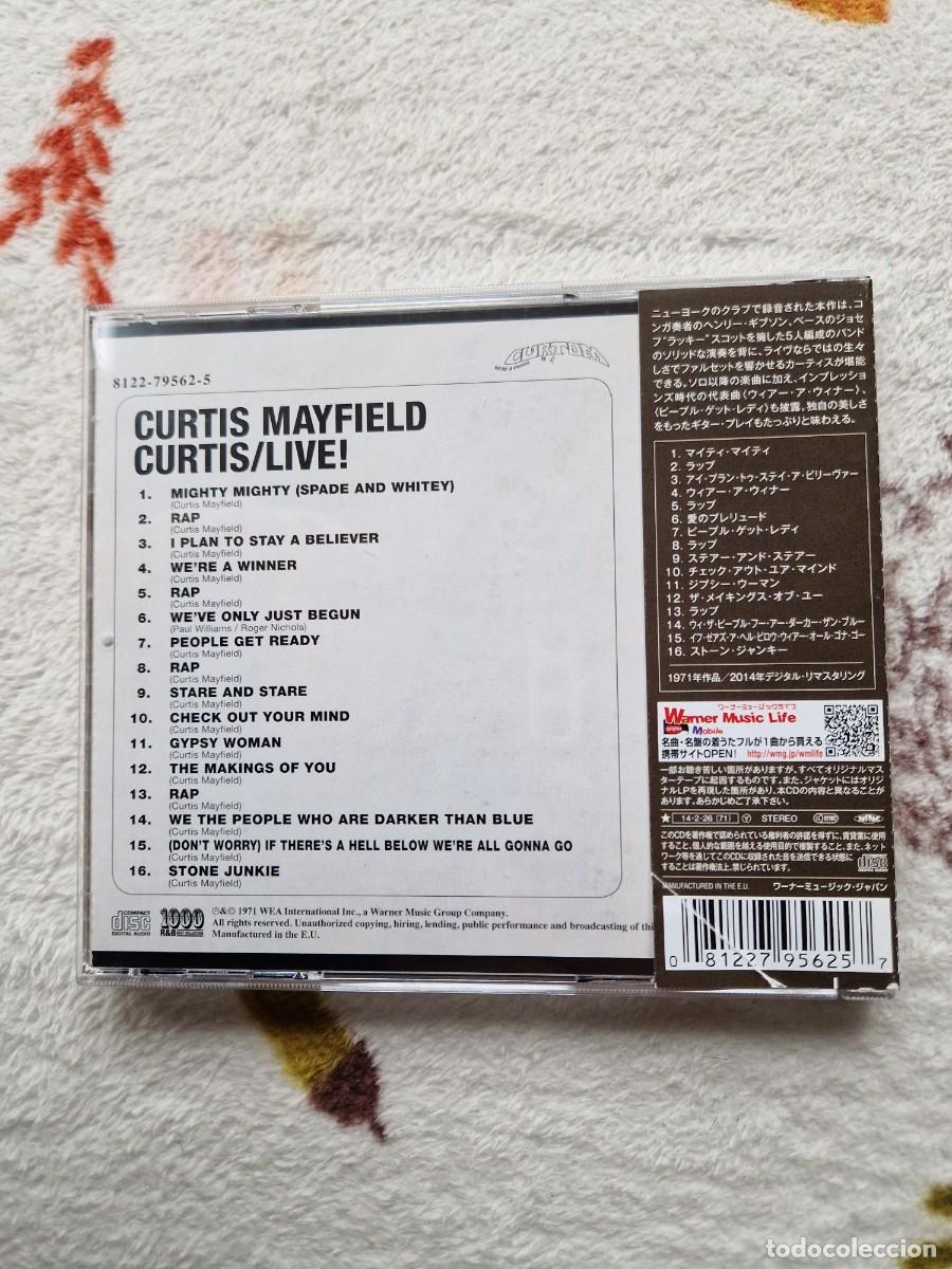 CDs de m&uacute;sica: Curtis Mayfield - &rdquo;Live&rdquo; CD Japon - Foto 2