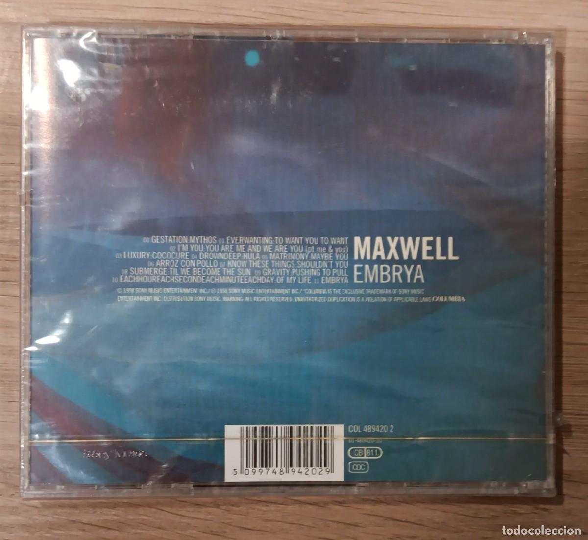 CDs de m&uacute;sica: CD COMPACT DISC MAXWELL EMBRYA PRECINTADO - Foto 2