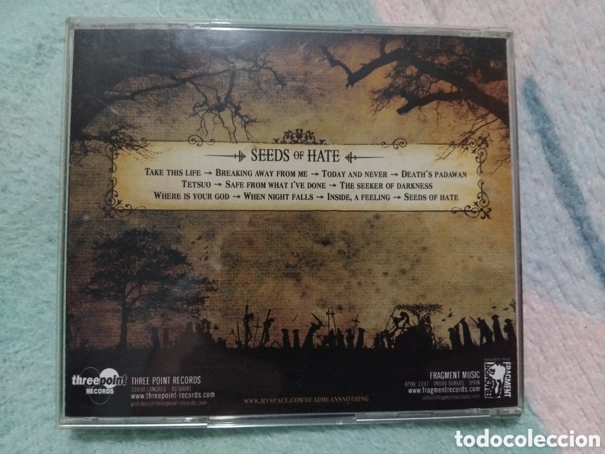 CDs de m&uacute;sica: Dead Means Nothing (cd Seeds of Hate) - Foto 2