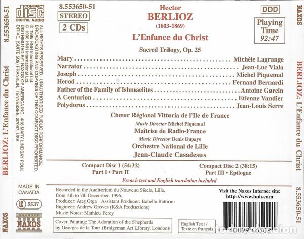 CDs de m&uacute;sica: Hector Berlioz - LEnfance du Christ (2 CDs) - Foto 2