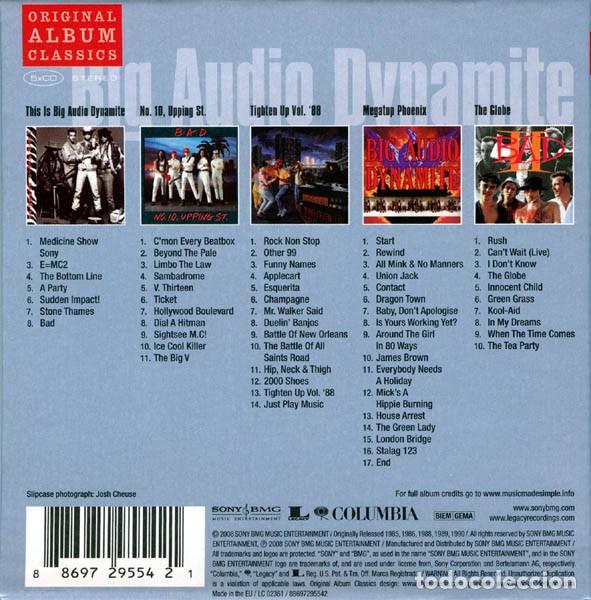 CDs de m&uacute;sica: Big Audio Dynamite - Original Album Classics (5 CDs) - Foto 2
