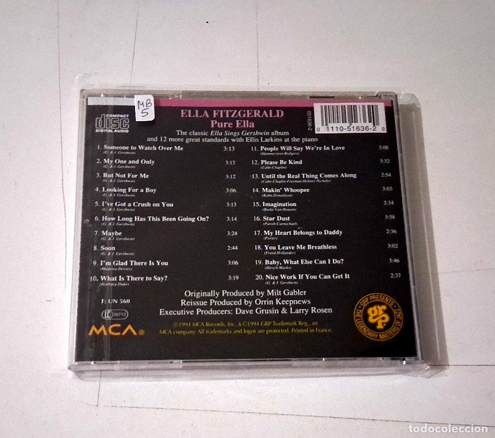 CDs de m&uacute;sica: ELLA FITZGERALD &rdquo;PURE ELLA&rdquo; CD 20 TRACKS - Foto 2