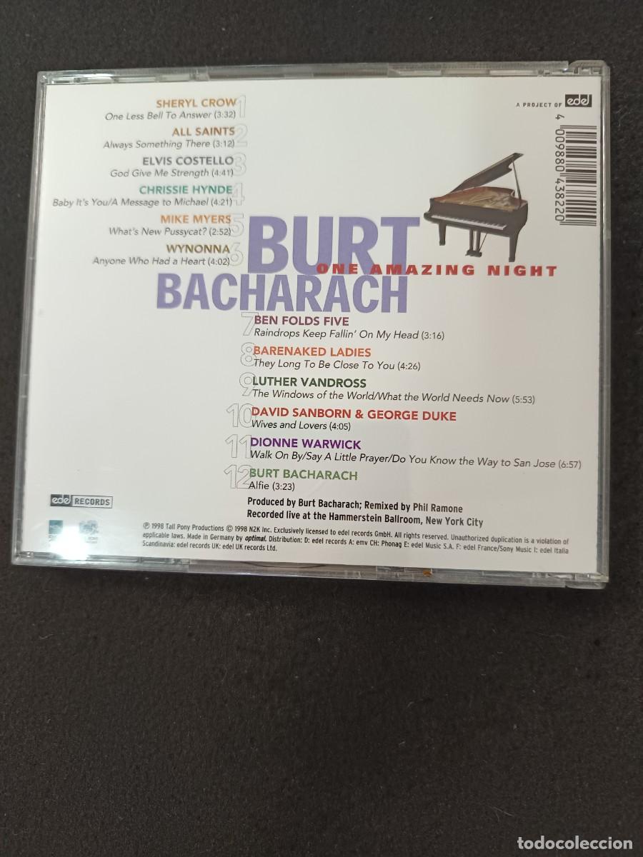 CDs de m&uacute;sica: BURT BACHARACH. ONE AMAZING NIGHT - Foto 2