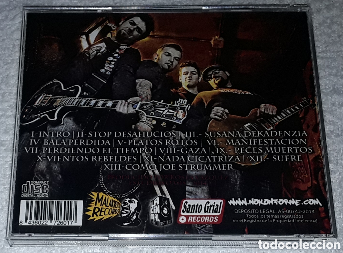 CDs de m&uacute;sica: CD - NO KONFORME - LOS QUE VAN A MORIR TE LA SUDAN - Foto 2