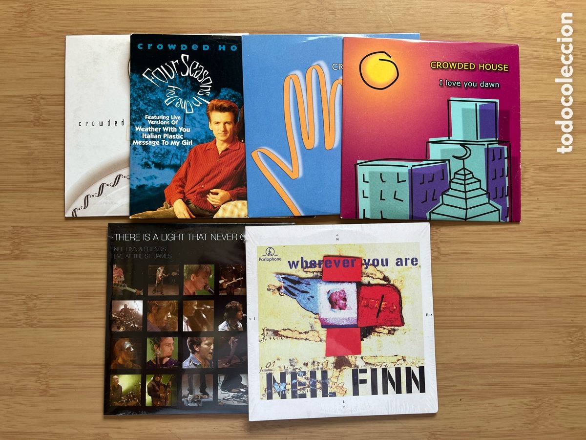 Music CDs: CROWDED HOUSE.+ NEIL FINN. Distant sun. Four seasons in one day. I love you dawn..... (6 cds single)