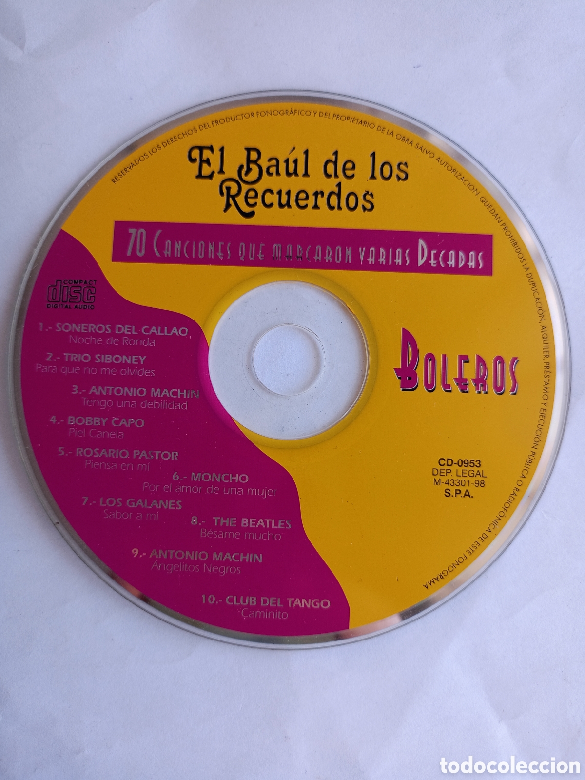 CDs de m&uacute;sica: El ba&uacute;l de los recuerdos boleros cd - Foto 1