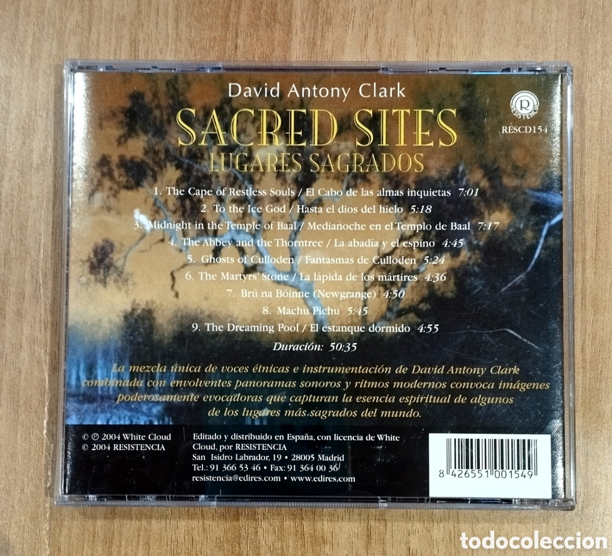 CDs de m&uacute;sica: CD &rdquo;SACRED SITES&rdquo; DE DAVID ANTONY CLARK - Foto 2
