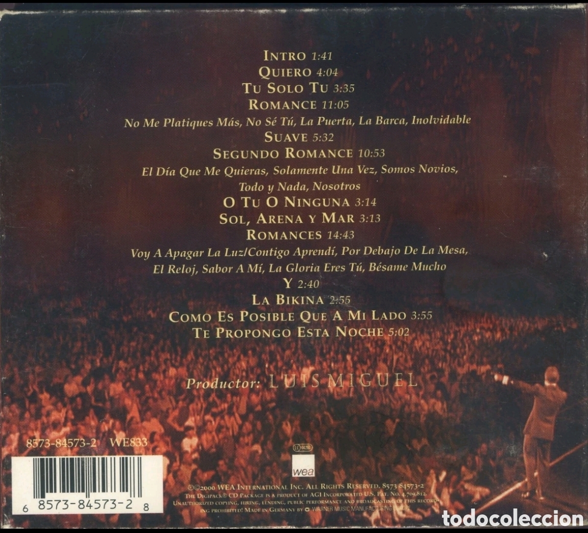 CDs de m&uacute;sica: Luis Miguel: Vivo 2000 - Foto 2