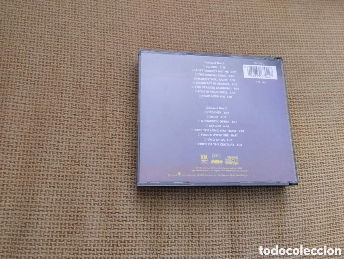 CDs de m&uacute;sica: CD Doble SUPERTRAMP PARIS - Foto 4