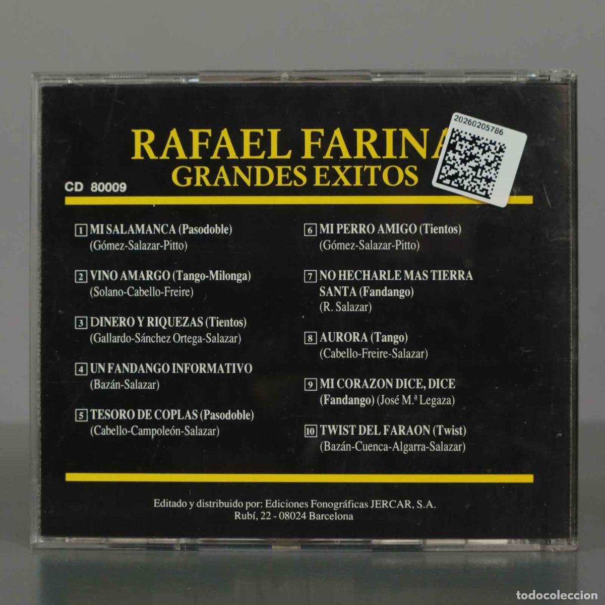 CDs de m&uacute;sica: CD. GRANDES EXITOS DE... RAFAEL FARINA. - Foto 2