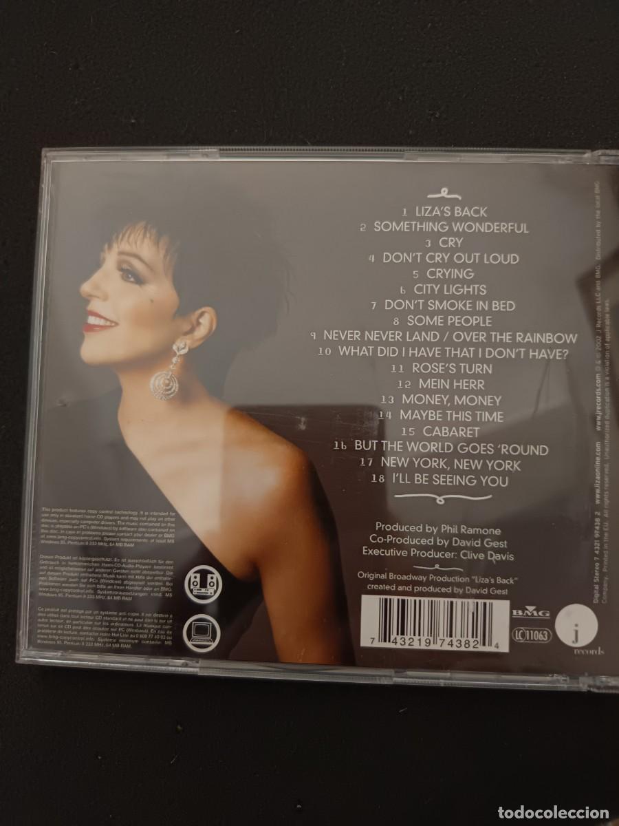 CDs de m&uacute;sica: LIZA MINNELLI. LIZAS BACK - Foto 2