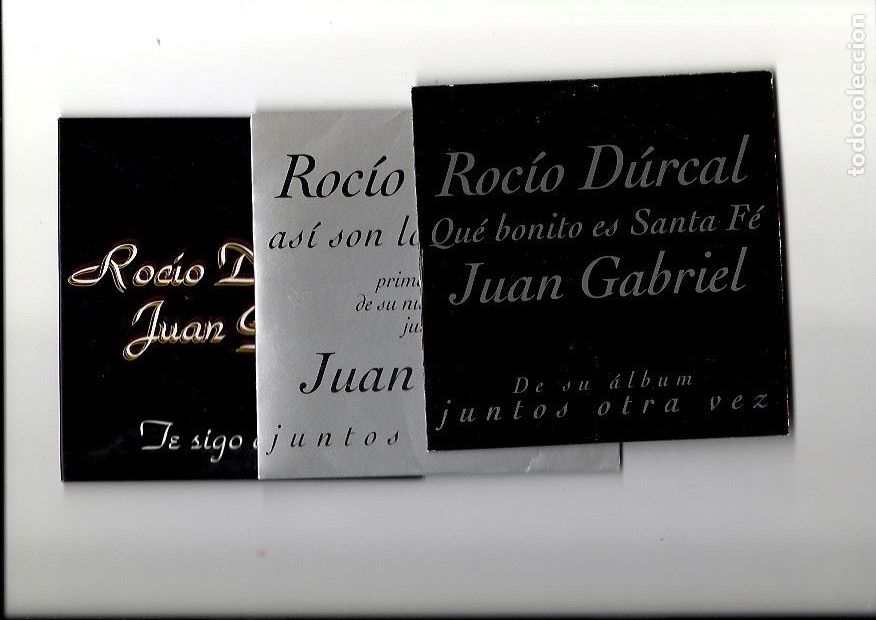 CDs de Musique: ROCIO DURCAL. JUAN GABRIEL. As&iacute; son los hombres . Te sigo amando. Que bonito es Santa (3 cds single)