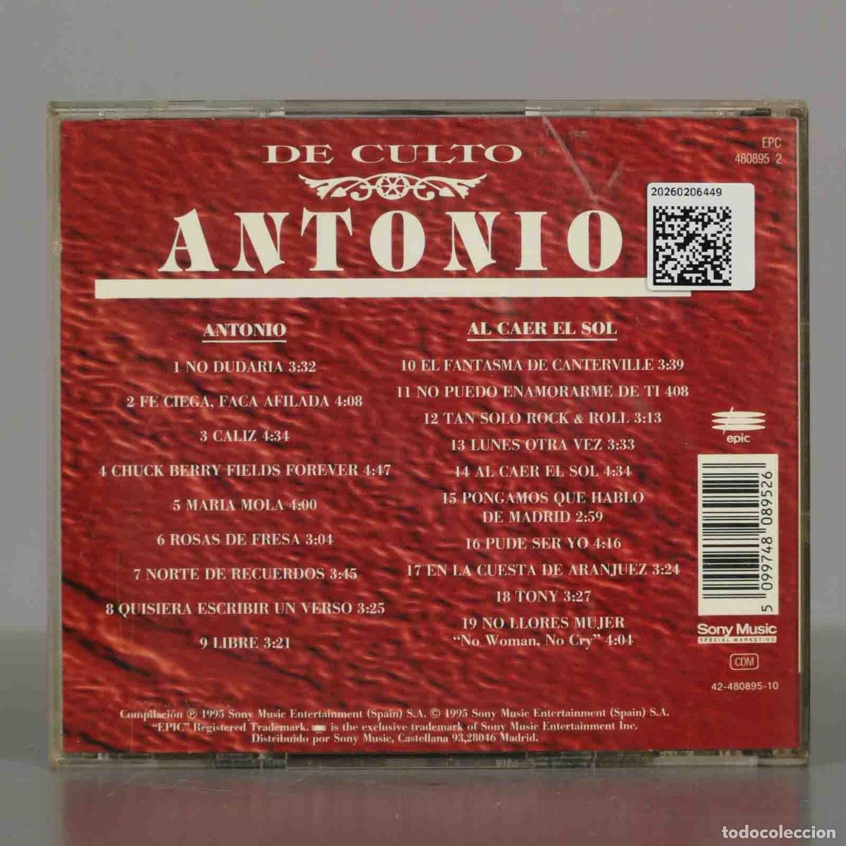 CDs de m&uacute;sica: CD. Antonio &ndash; Antonio / Al Caer El Sol - Foto 2