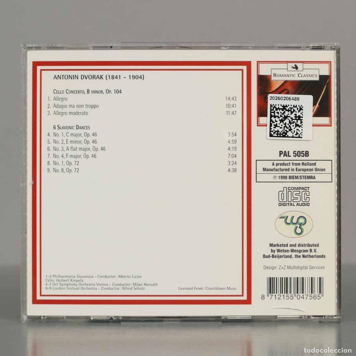 CDs de m&uacute;sica: CD. Various &ndash; Romantic Classics. ANTONIN DVORAK. - Foto 2