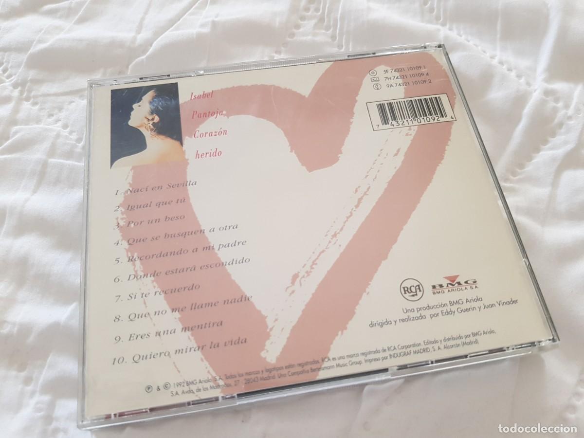 CDs de m&uacute;sica: Cd Isabel Pantoja - Coraz&oacute;n Herido 1992 - Foto 3
