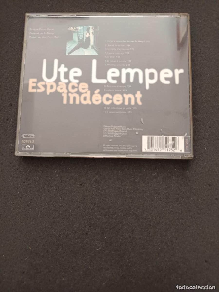 CDs de m&uacute;sica: UTE LEMPER. ESPACE IND&Eacute;CENT - Foto 2