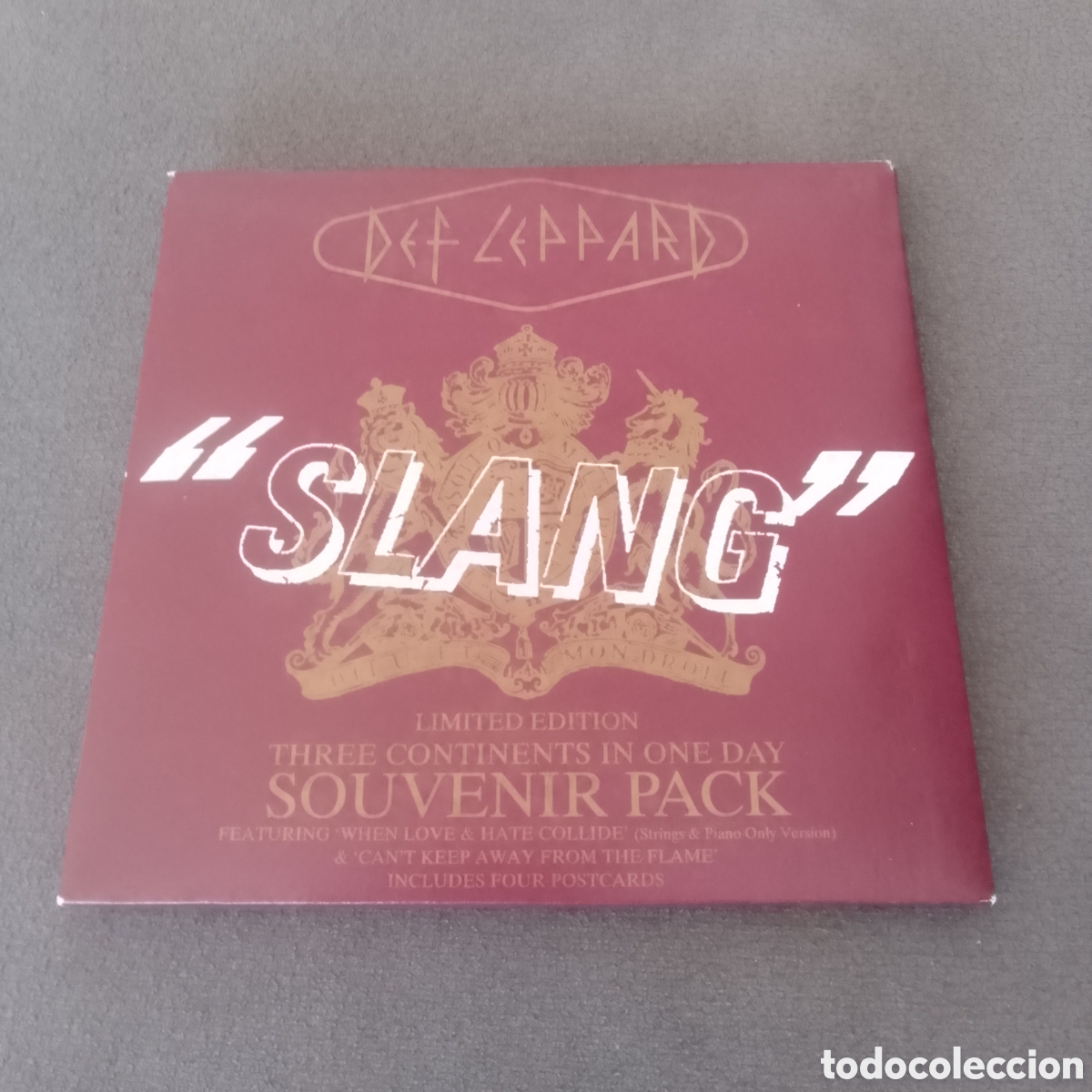 CDs de M&uacute;sica: DEF LEPPARD CD SINGLE SLANG CON 4 POSTALES HARD ROCK HEAVY METAL