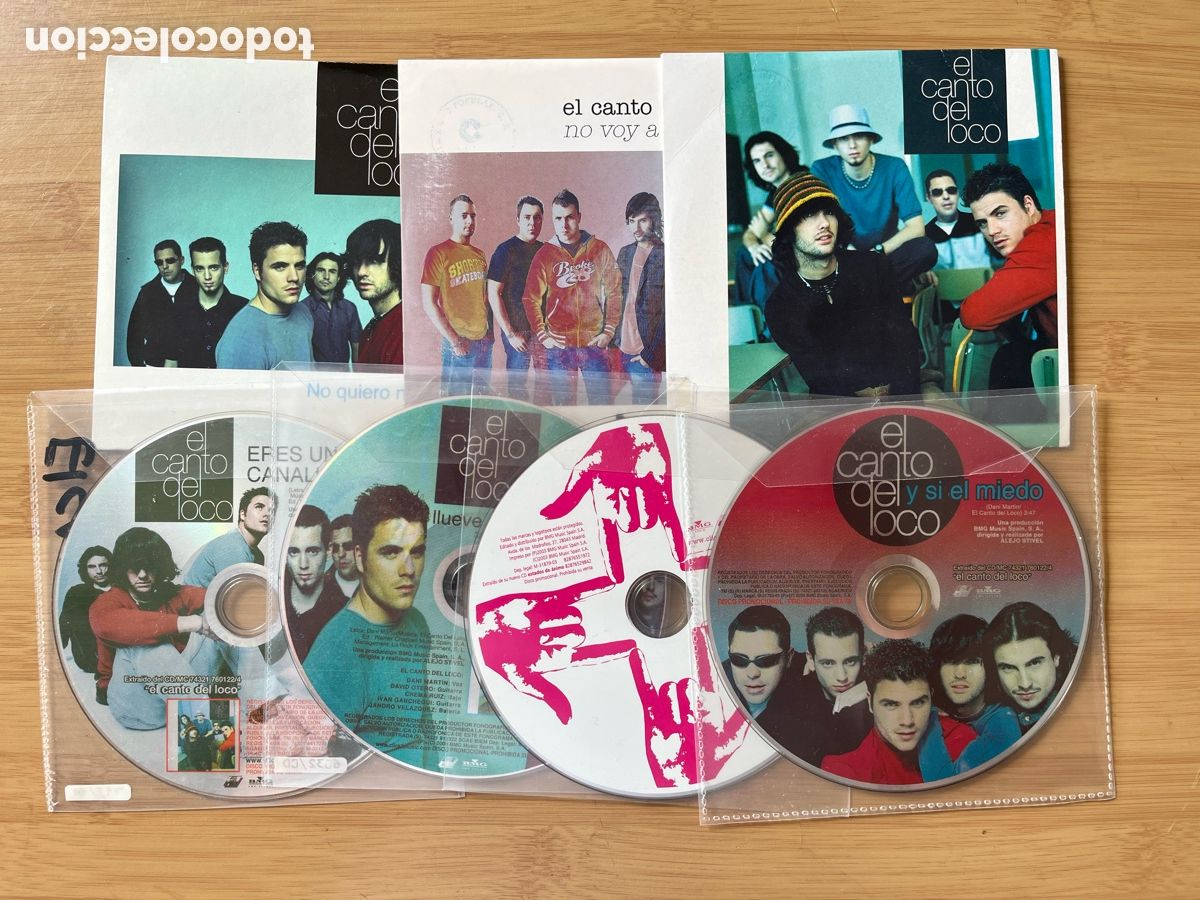 CDs de M&uacute;sica: EL CANTO DEL LOCO. Eres un canalla. Llueve en mi. No quiero nada. No voy a parar......(6 cd singles)