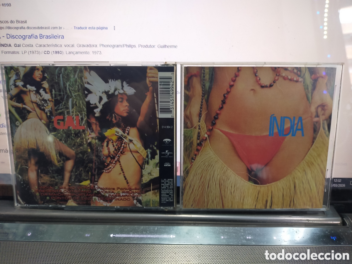 CDs de m&uacute;sica: Gal costa CD india 1993 - Foto 1