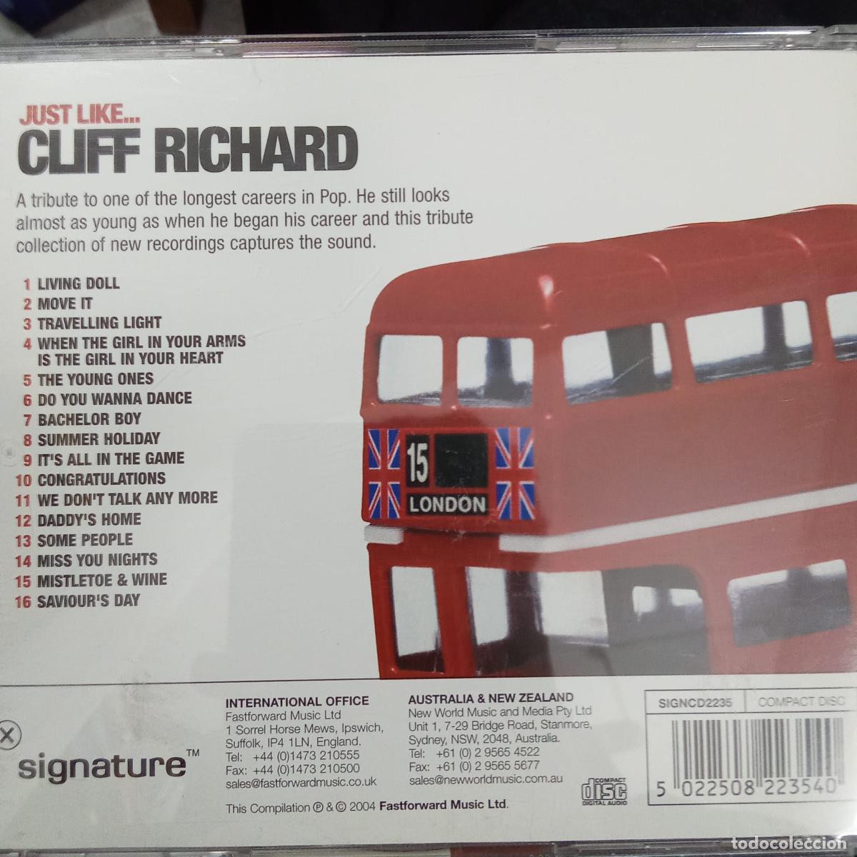 CDs de m&uacute;sica: Just like... CLIFF RICHARD. CD - Foto 2