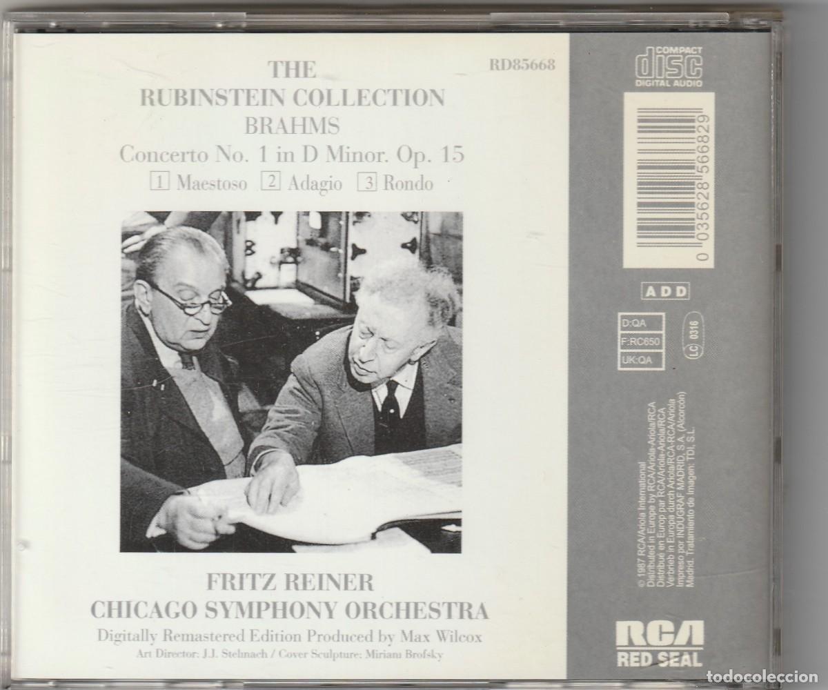 CDs de m&uacute;sica: BRAHMS - CONCERTO NO.1 (CD RCA 1987) RUBINSTEIN &middot; HEINER - Foto 2