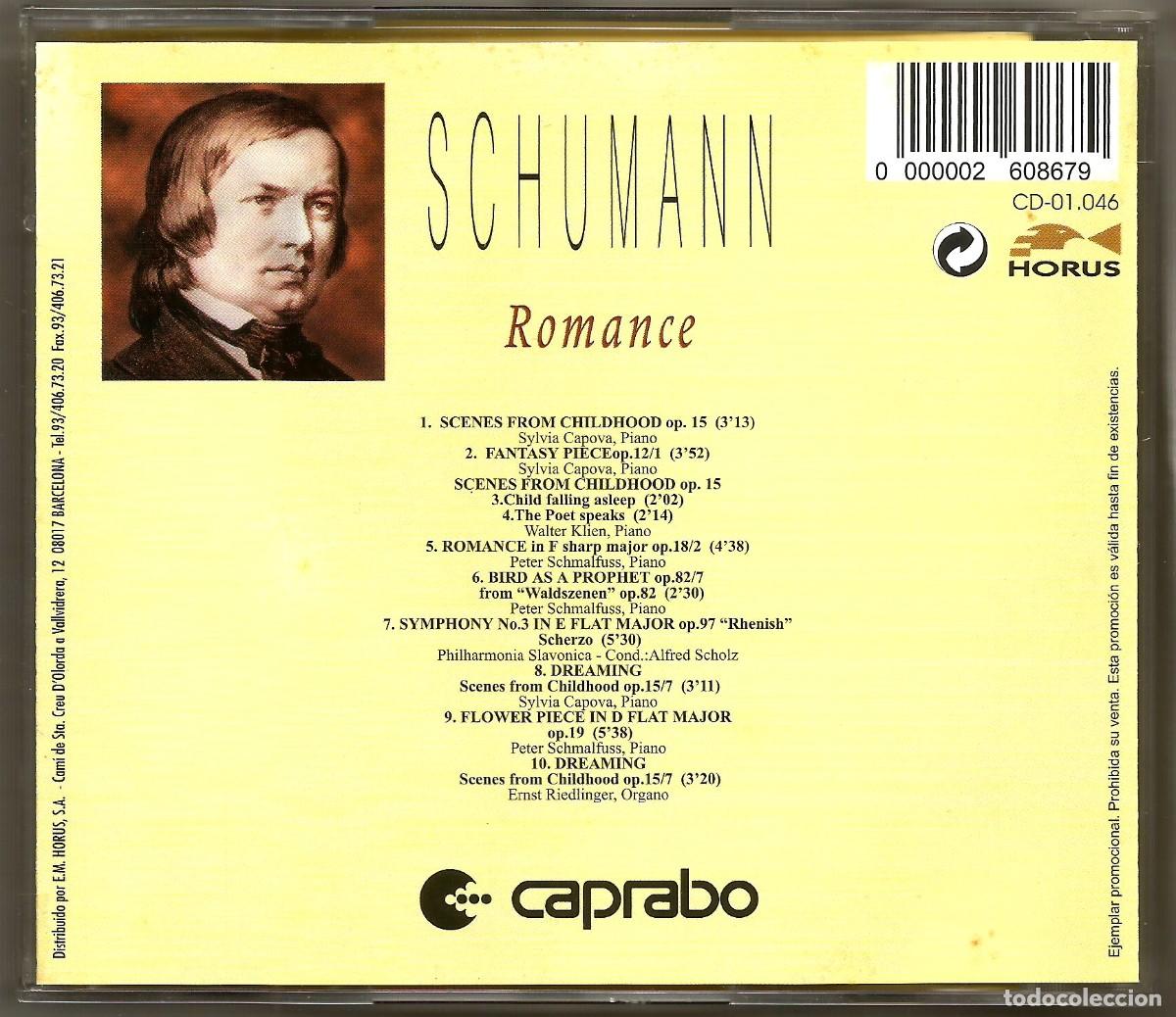 CDs de m&uacute;sica: ROBERT SCHUMANN - ROMANCE (CD) M&Uacute;SICA CL&Aacute;SICA - Foto 2