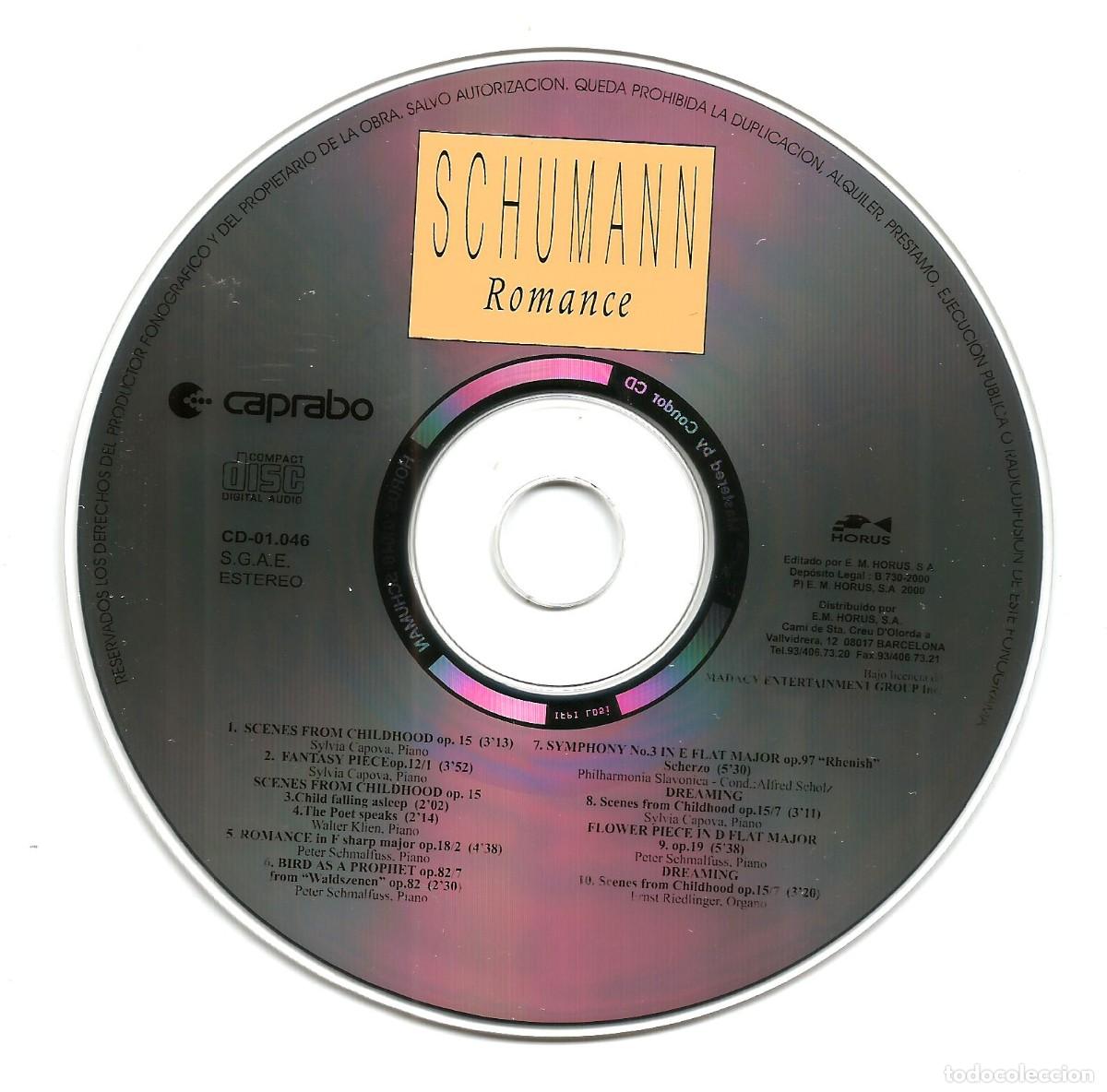 CDs de m&uacute;sica: ROBERT SCHUMANN - ROMANCE (CD) M&Uacute;SICA CL&Aacute;SICA - Foto 4
