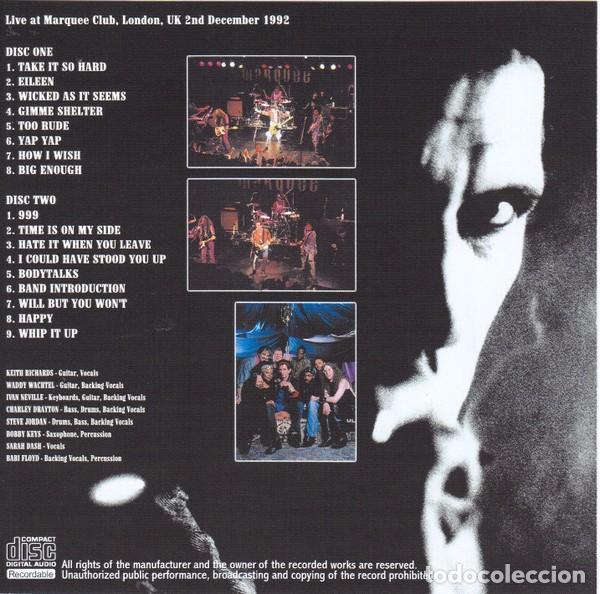 CDs de m&uacute;sica: 2 CDs - Keith RICHARDS - Live Marquee 1992 - Foto 2