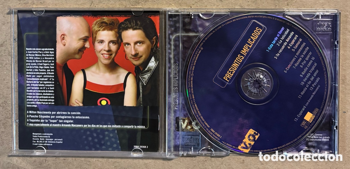 CDs de m&uacute;sica: CD. PRESUNTOS IMPLICADOS &ldquo;VERSI&Oacute;N ORIGINAL&rdquo; (WARNER 1999). - Foto 2