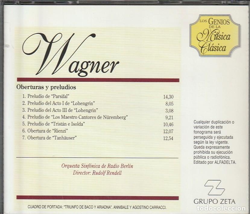 CDs de m&uacute;sica: Wagner. Oberturas y Preludios - Foto 2