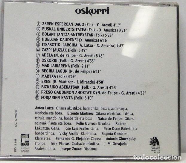 CDs de m&uacute;sica: OSKORRI - ELKAR - CD - Foto 2