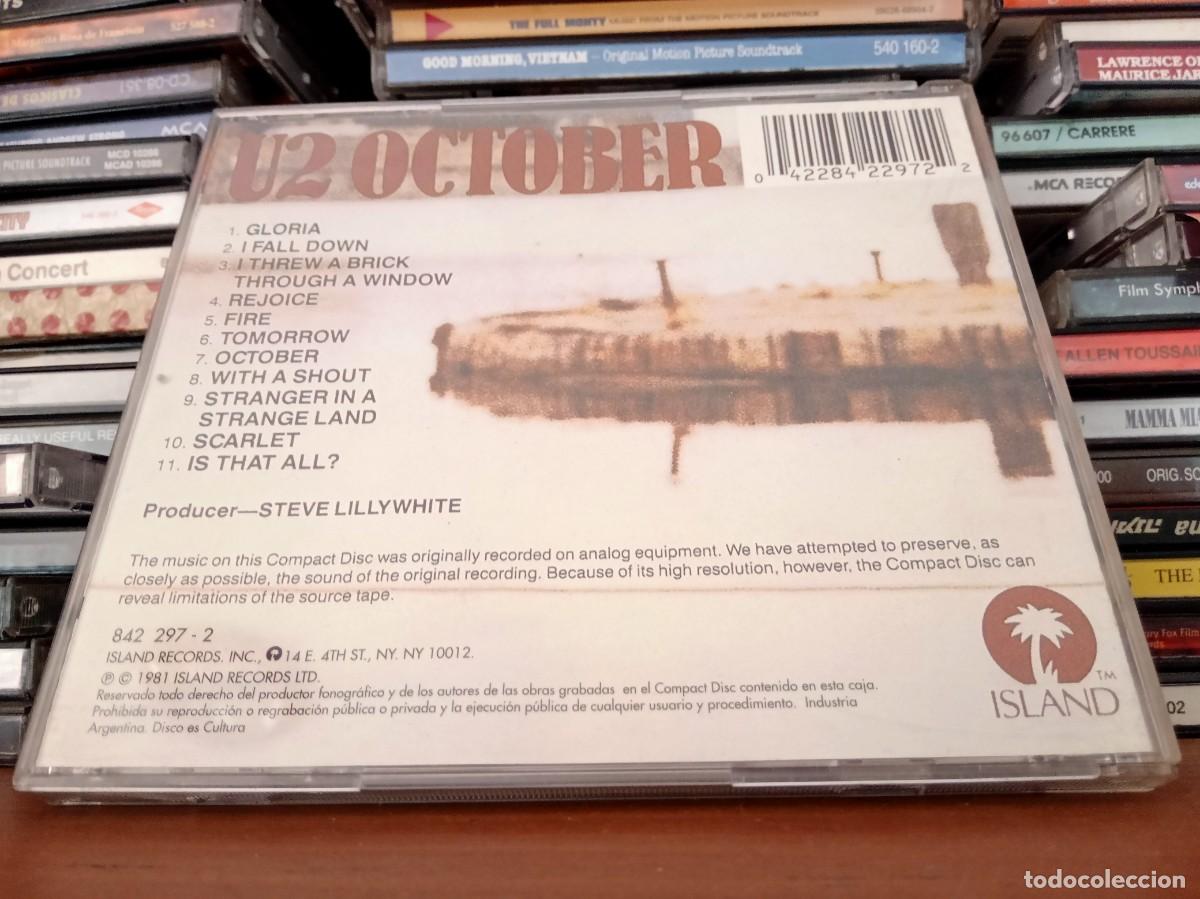 CDs de m&uacute;sica: U2 &lrm;&ndash; October - cd Argentina 1997 - Foto 2