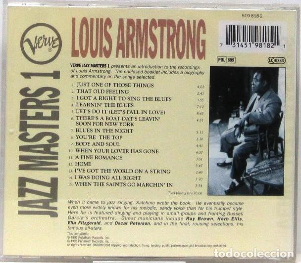 CDs de m&uacute;sica: LOUIS ARMSTRONG - JAZZ MASTERS 1 - CD - Foto 2
