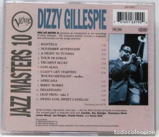 CDs de m&uacute;sica: DIZZY GILLESPIE - JAZZ MASTERS 10 - CD - Foto 1