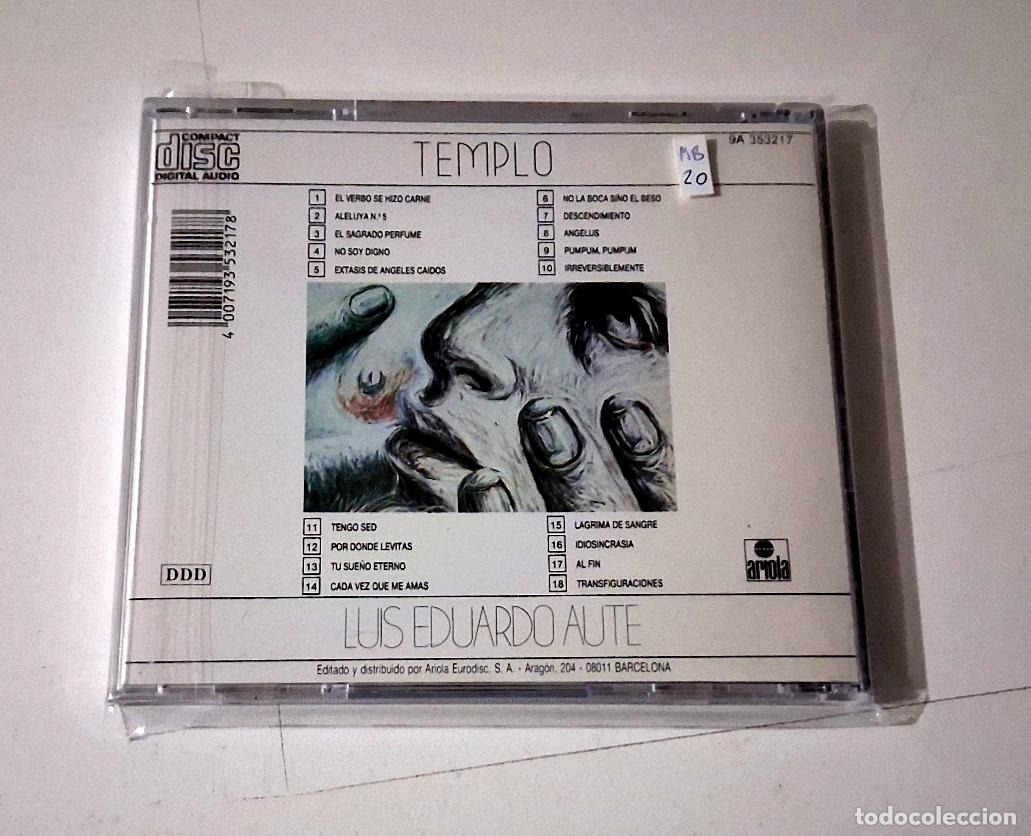 CDs de m&uacute;sica: LUIS EDUARDO AUTE &rdquo;TEMPLO&rdquo; CD 18 TRACKS - Foto 2