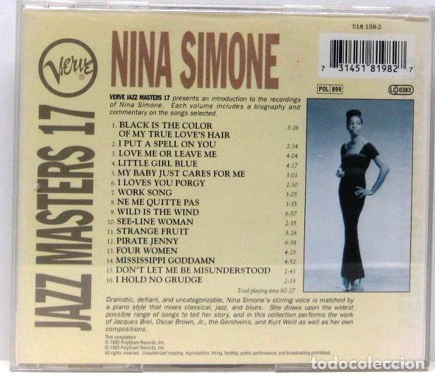 CDs de m&uacute;sica: NINA SIMONE - JAZZ MASTERS 17 - CD - Foto 2
