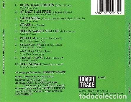 CDs de m&uacute;sica: ROBERT WYATT &ndash; NOTHING CAN STOP US CD 1986 SOFT MACHINE FOLK - Foto 2