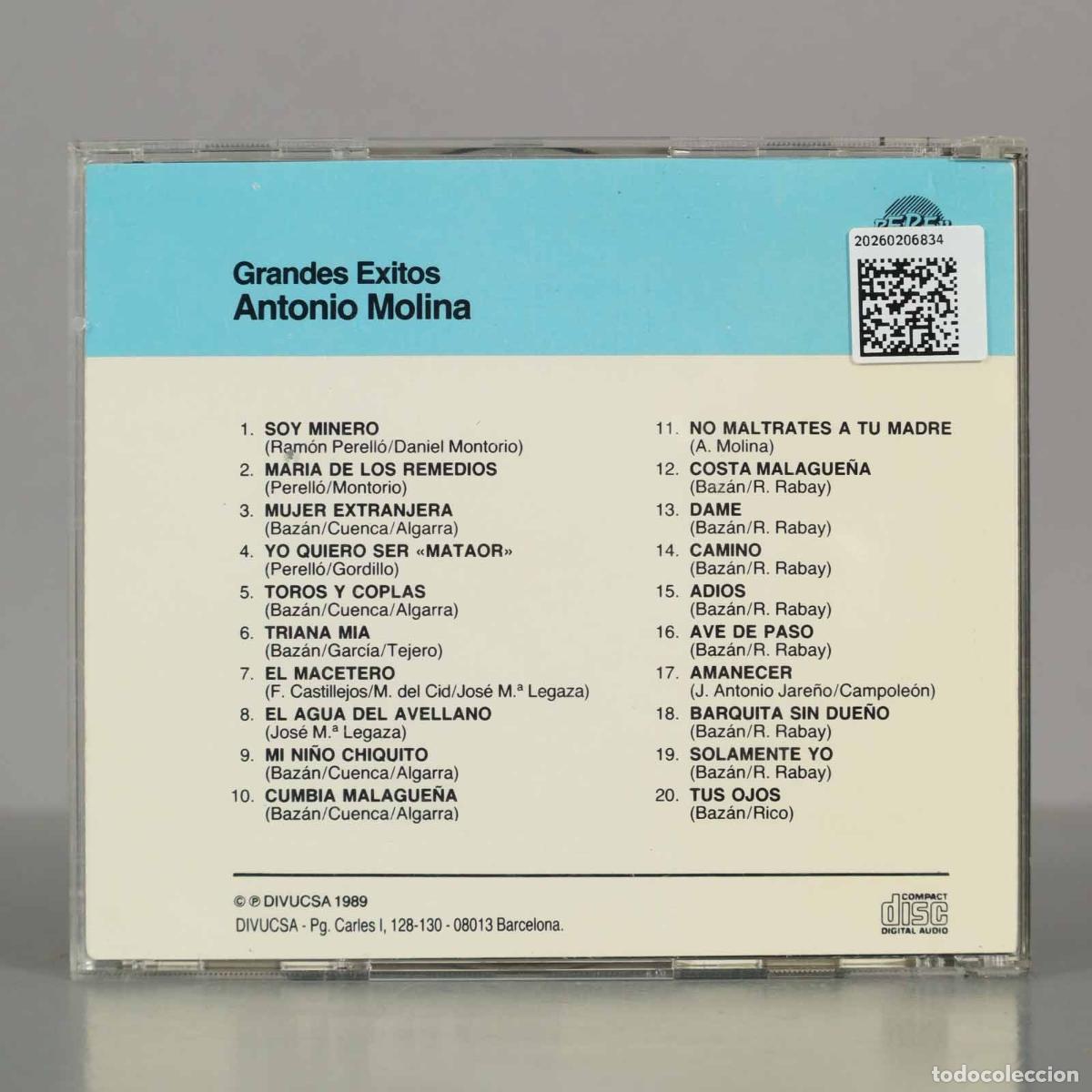 CDs de m&uacute;sica: CD. Grandes Exitos - Antonio Molina. - Foto 2
