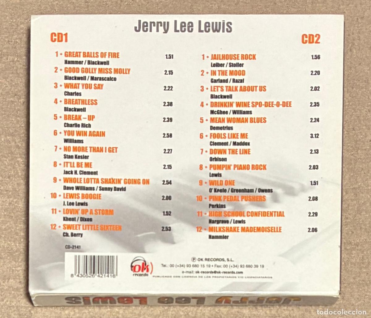 CDs de m&uacute;sica: 2 Cds. Jerry Lee Lewis (1068CD) - Foto 2