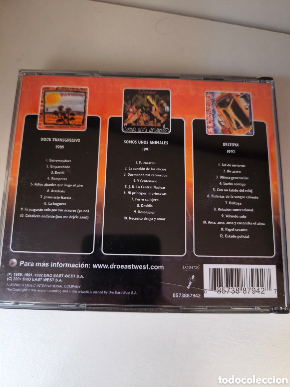 CDs de m&uacute;sica: 3cds Extremoduro. Discograf&iacute;a B&aacute;sica - Foto 2