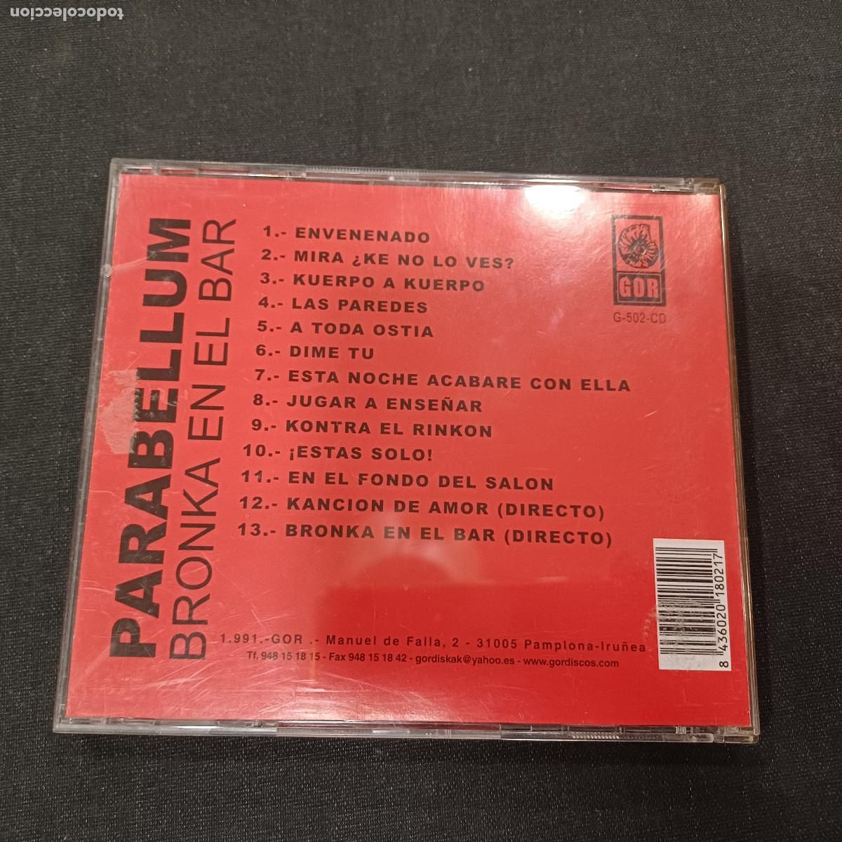 CDs de m&uacute;sica: PARABELLUM/BRONKA EN EL BAR/CD PUNK. - Foto 3