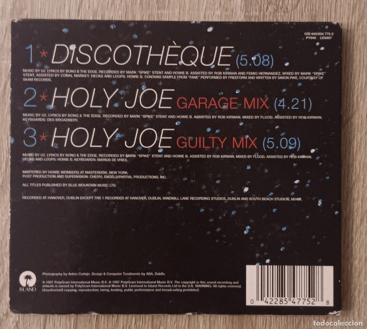 CDs de m&uacute;sica: CD SINGLE MAXI DIGIPACK U2 DISCOTHEQUE - Foto 3