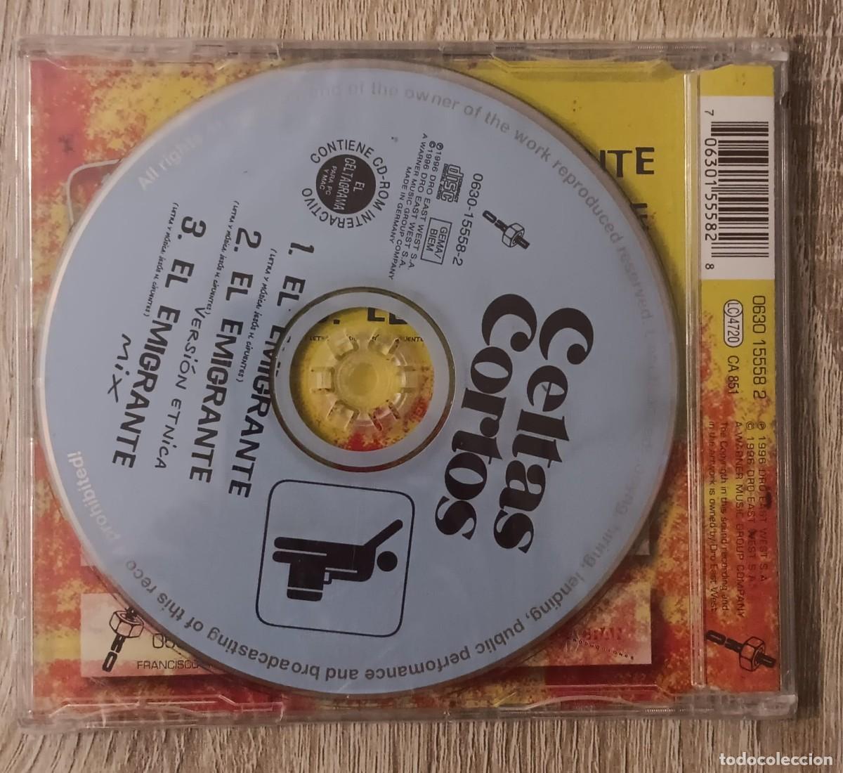 CDs de m&uacute;sica: CD SINGLE MAXI CELTAS CORTOS EL EMIGRANTE PRECINTADO - Foto 2