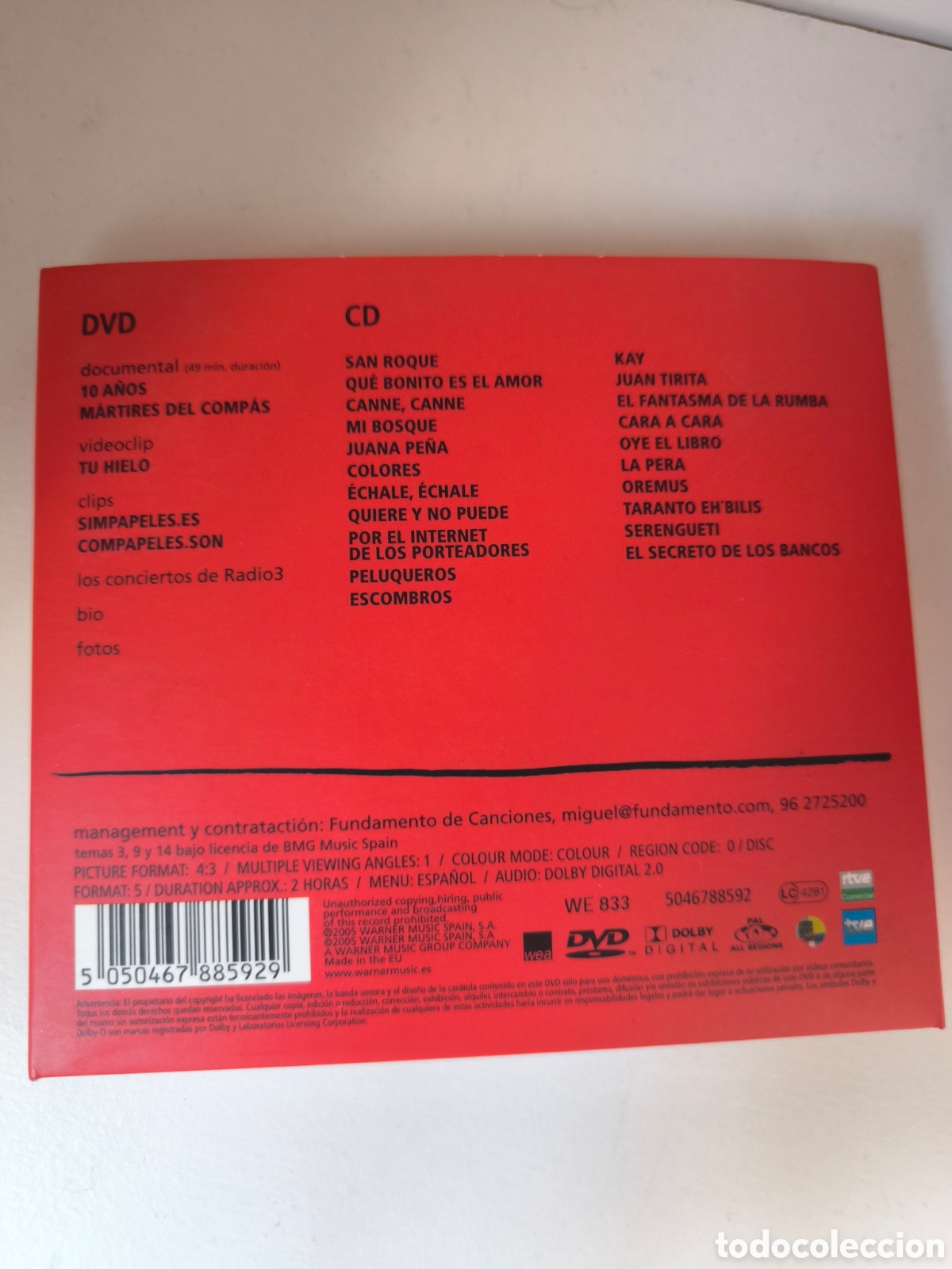 CDs de m&uacute;sica: CD+DVD M&aacute;rtires del Comp&aacute;s. 10 a&ntilde;os - Foto 2