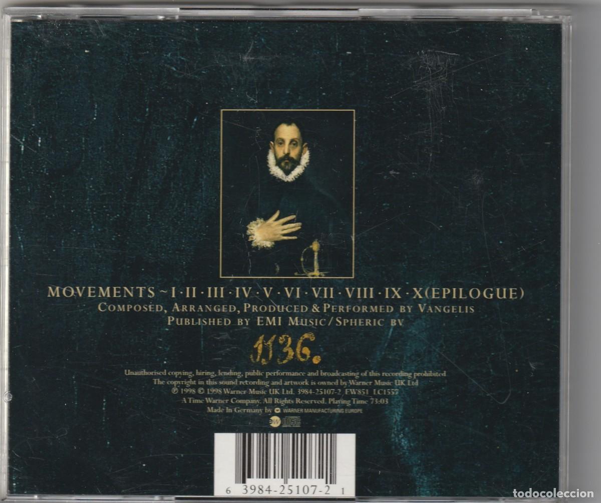 CDs de m&uacute;sica: VANGELIS - EL GRECO (CD WARNER 1998) - Foto 2