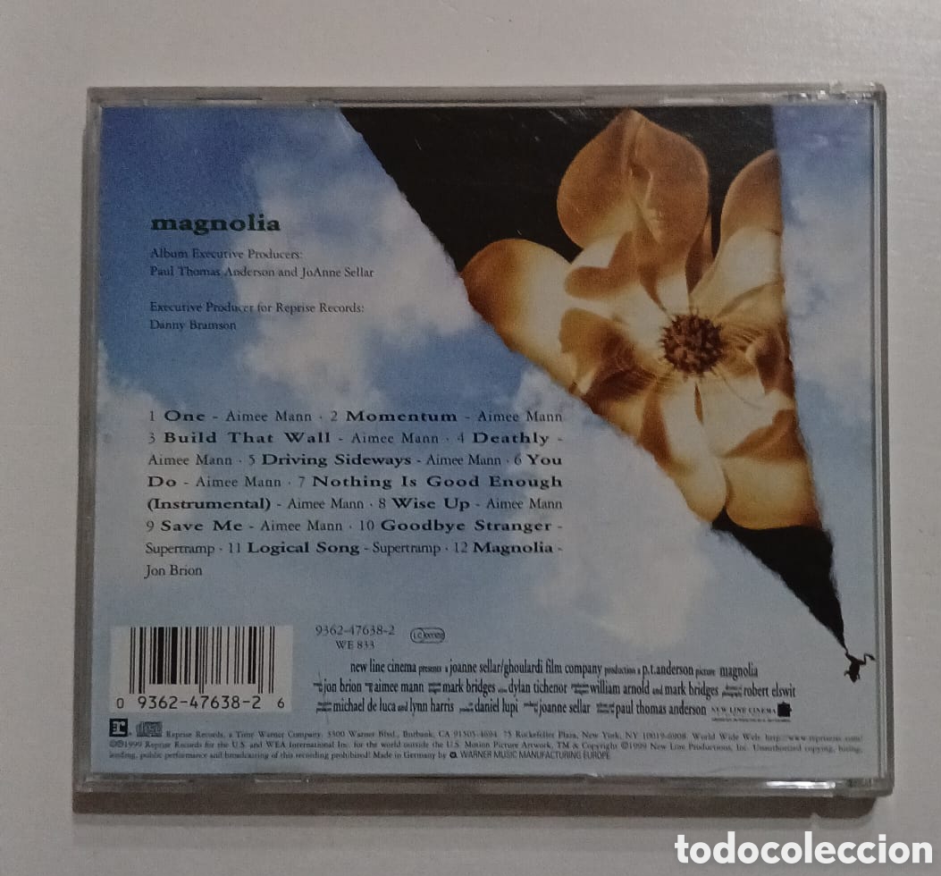 CDs de m&uacute;sica: B.S.O MAGNOLIA. AIM&Eacute;E MANN - Foto 2