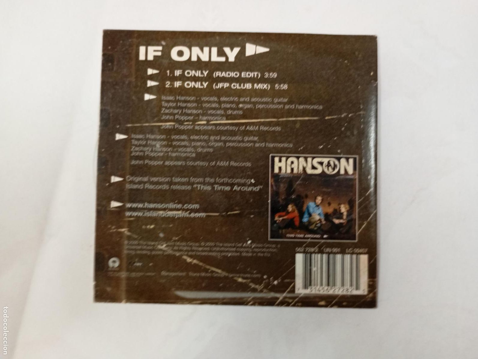 CDs de m&uacute;sica: HANSON - IF ONLY - CD. TDKV145 - Foto 2